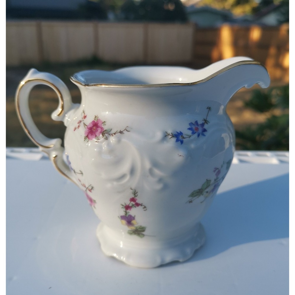 VTG Walbrzych Sheraton Rose Creamer 6.5" diameter